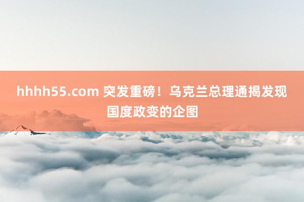 hhhh55.com 突发重磅！乌克兰总理通揭发现国度政变的企图