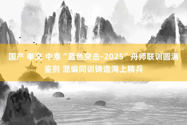 国产 拳交 中泰“蓝色突击-2025”舟师联训圆满鉴别 混编同训铸造海上精兵