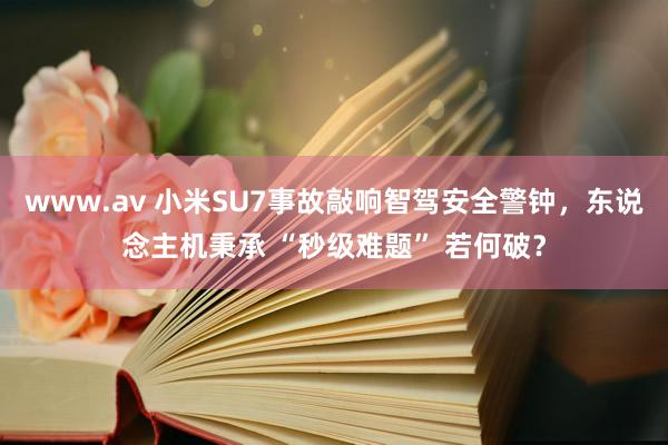 www.av 小米SU7事故敲响智驾安全警钟，东说念主机秉承 “秒级难题” 若何破？