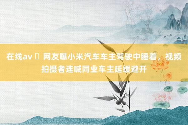 在线av ​网友曝小米汽车车主驾驶中睡着，视频拍摄者连喊同业车主延缓避开